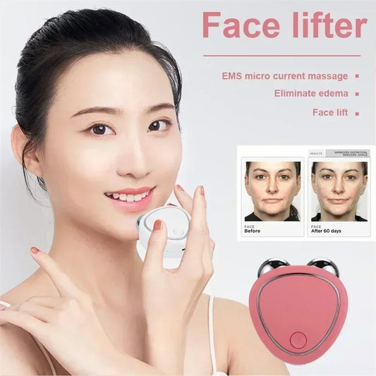 Mini Facial Massage Beauty Device – Portable USB Rechargeable | Anti-Wrinkle, Skin Tightening, Face Lifting & Firming Tool for Daily Skincare