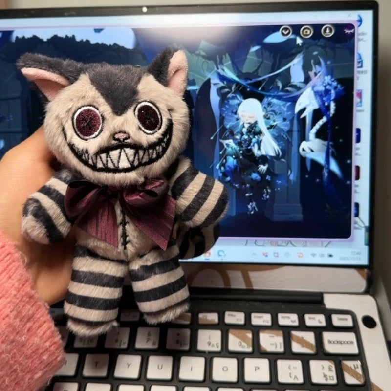 Official Cheshire Cat Plush Doll Funny Kawaii Cartoon Cat Pendant Collectible Stuffed Animal Birthday Gift