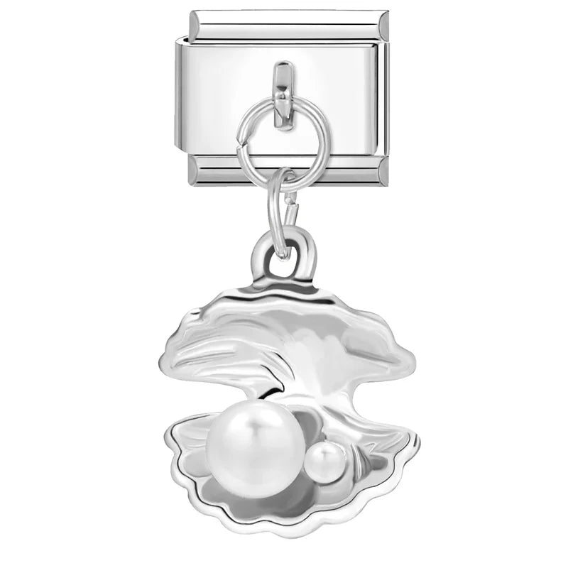 Italian Charm Links – Heart, Flower, Cat & Cherry Designs – Fits 9mm Stainless Steel Bracelets – DIY Jewelry Making Gift for Women