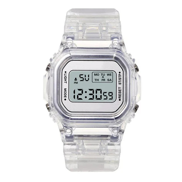 Vintage LED Digital Watch with Steel Strap – Unisex Electronic Sports Wristwatch, Valentine’s Day Gift