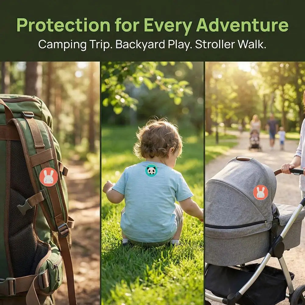 30PCS Natural Plant Essential Oil Mosquito Repellent Stickers – Long-Lasting Protection for Travel, Camping, Hiking & Outdoor Use