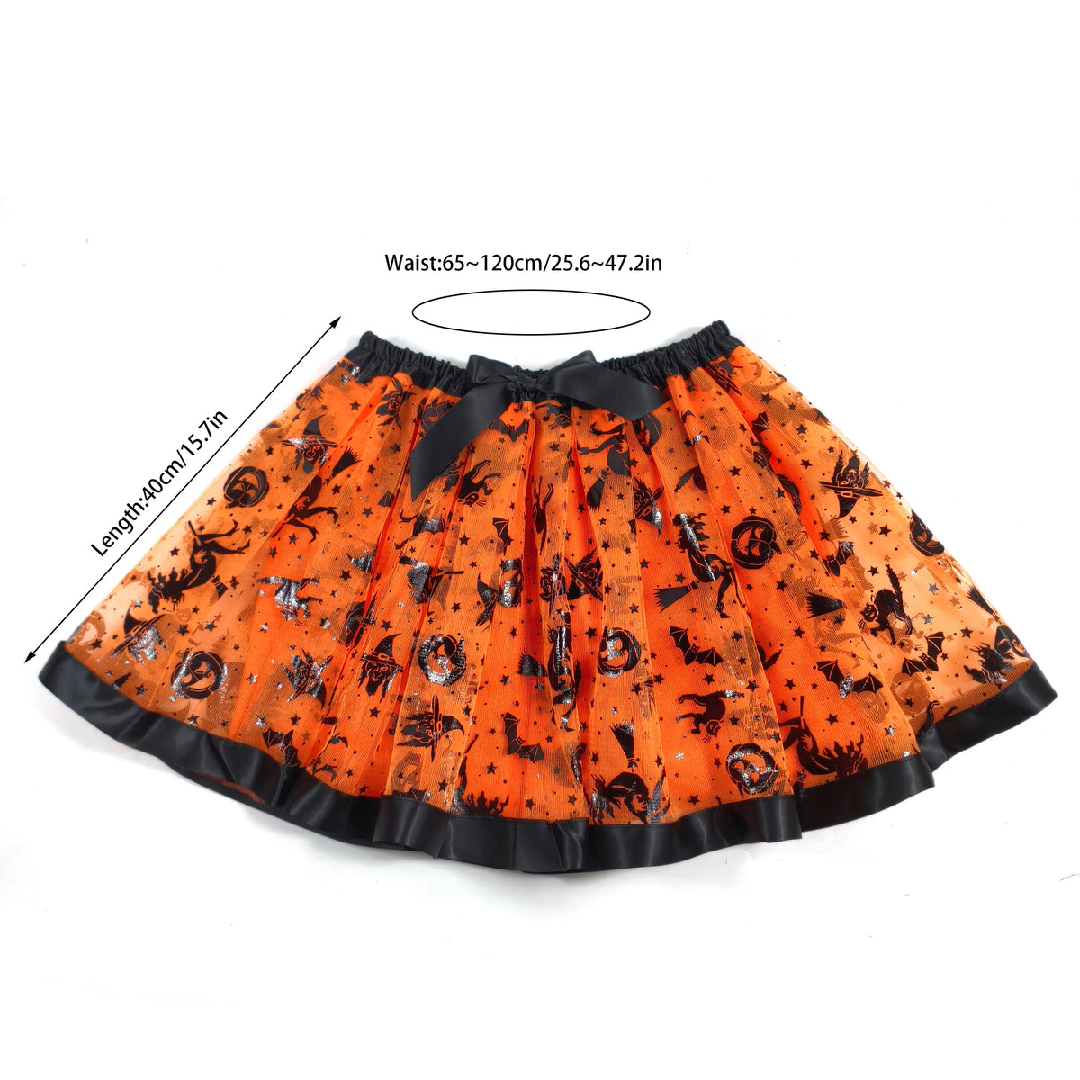 Adult Halloween Tulle Tutu Skirt with Bow