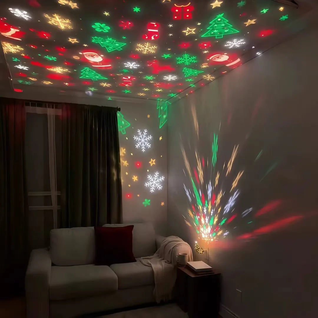 DIY USB-Powered Christmas LED Projection Lamp Kit with Festive Lampshade and Decorative Accessories for Indoor Holiday Displays