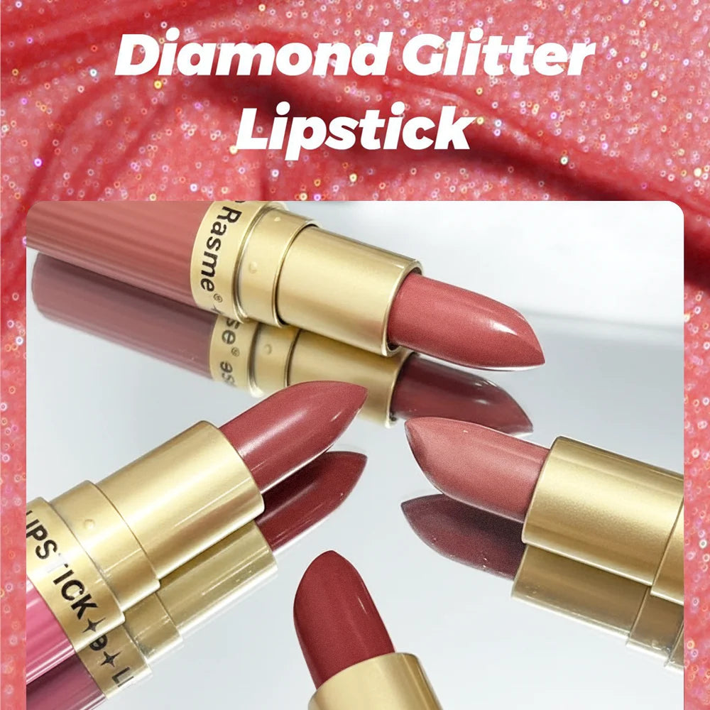 Pearlescent Velvet Lipstick – Long-Lasting Metallic Shimmer Finish, Waterproof Makeup