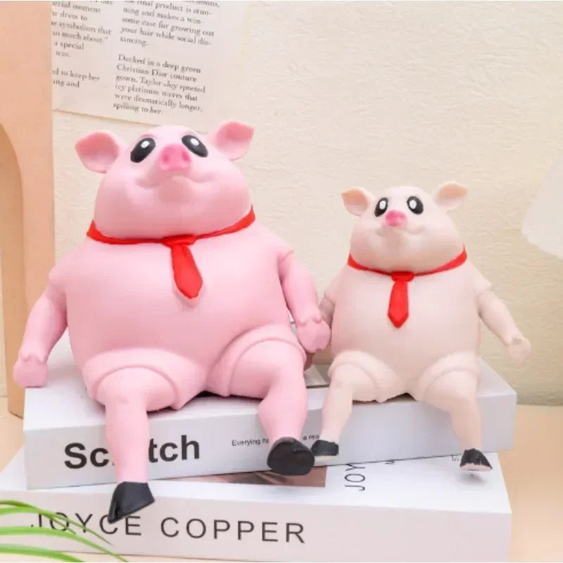 Cute Pink Pig Stress Relief Squeeze Toy – Soft Animal Squishy for Pets & Kids | Fun Anti-Stress Sensory Toy