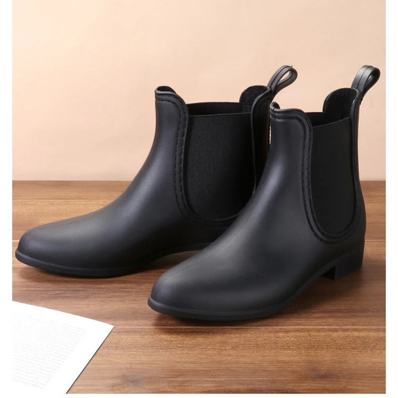 Women’s Chelsea Rain Boots – Waterproof, Anti-Slip, Comfortable Garden Shoes with Fashion Rubber Sole (2025 Style)