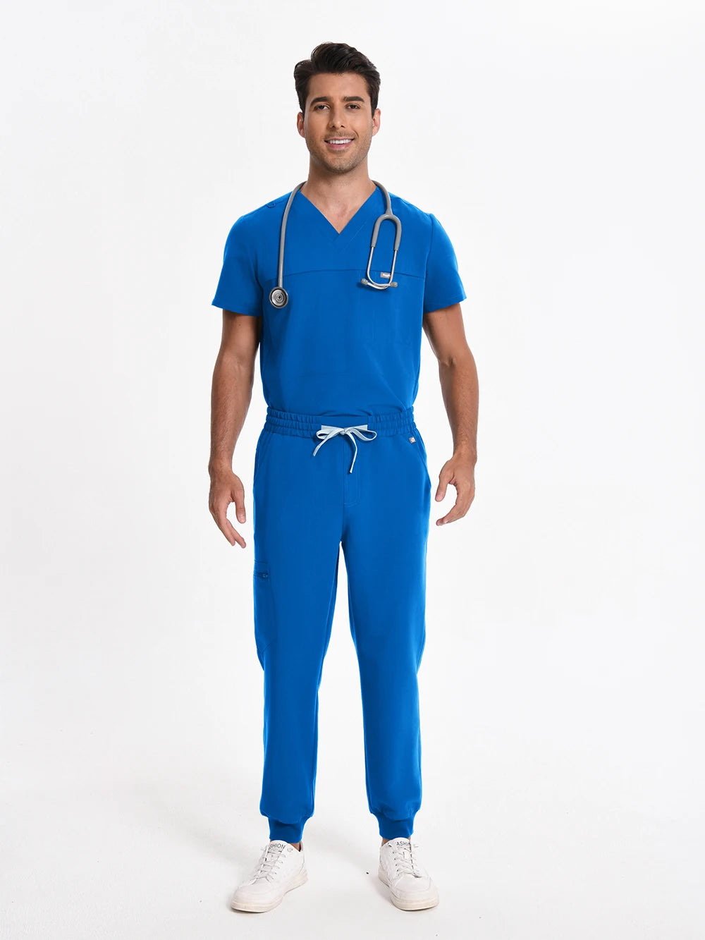 Medical Scrubs Set – V-Neck Top & Pants for Men and Women