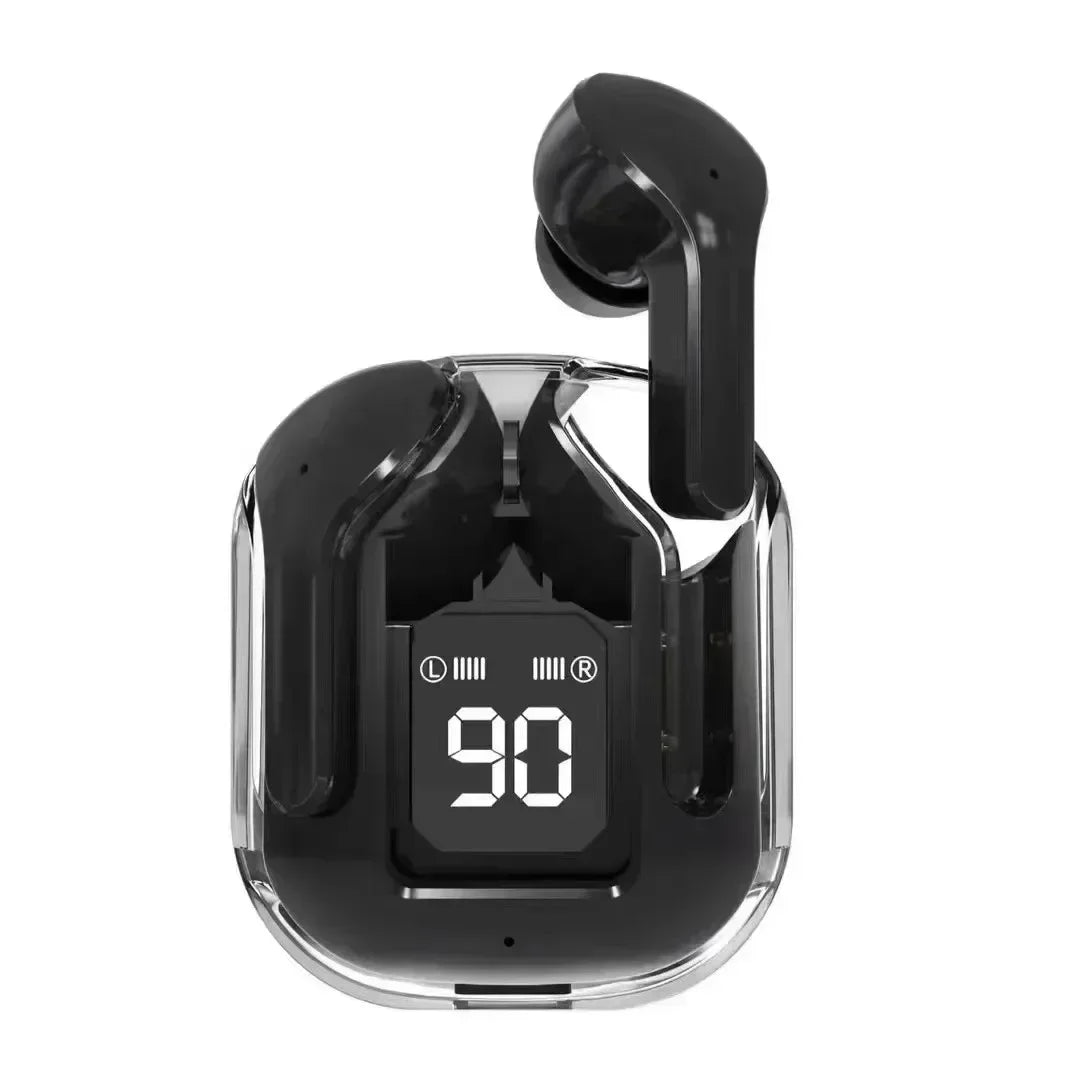 T2 Bluetooth 5.0 Wireless Earbuds, HiFi Stereo Sound, Transparent Case, LED Power Display Headphones