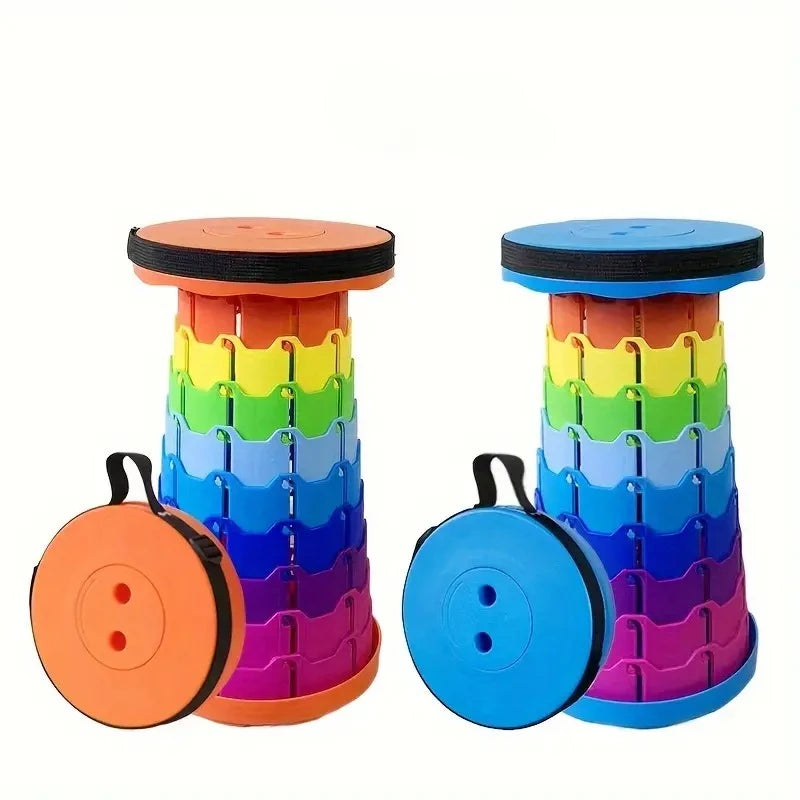 Upgraded Foldable Stool (1–2 Pack) – Portable, Retractable, Heavy-Duty Compact Seat for Camping, Fishing, Hiking, BBQ, Gardening & Outdoor Use