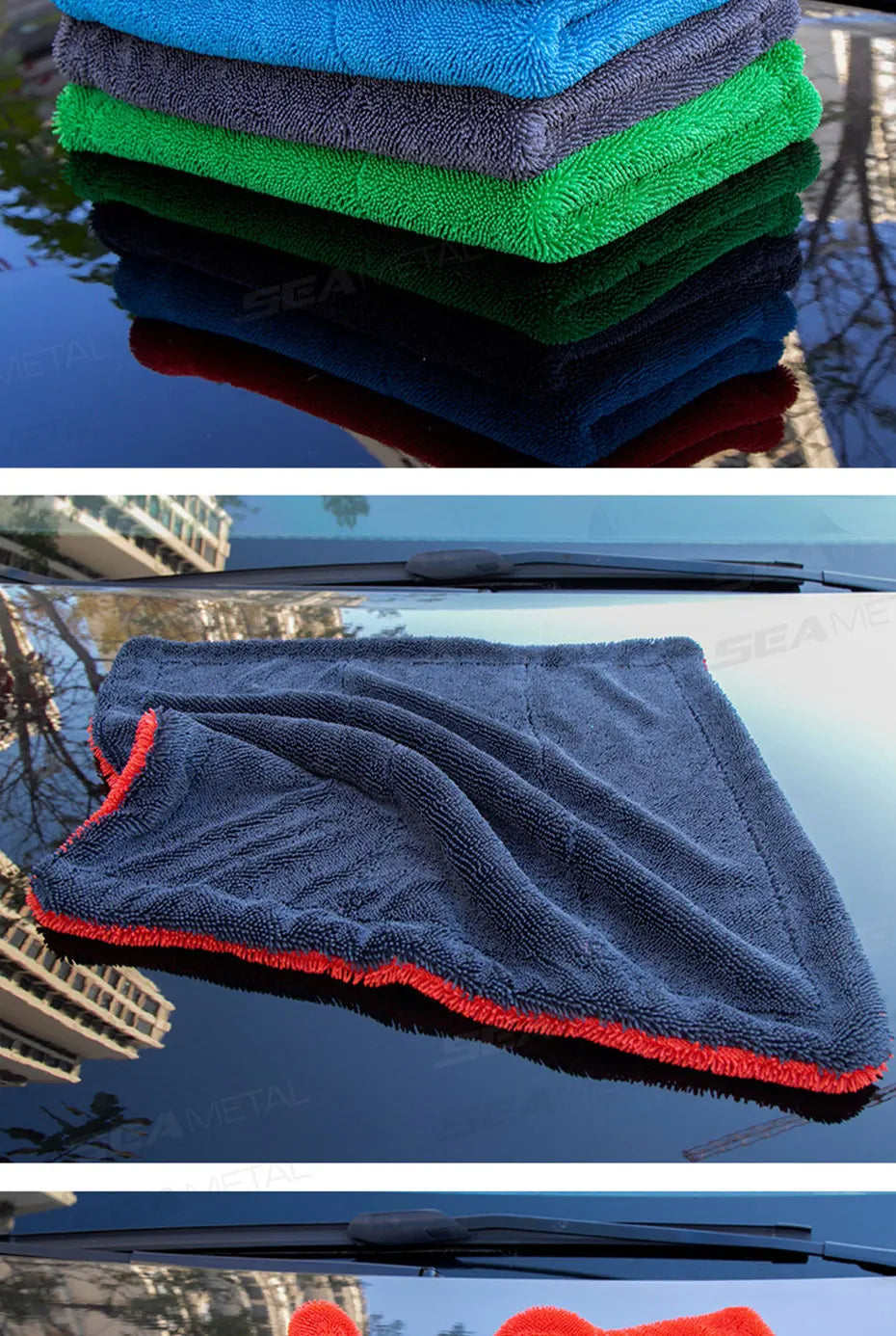 Heavy-Duty Microfiber Car Drying Towel 1200 GSM