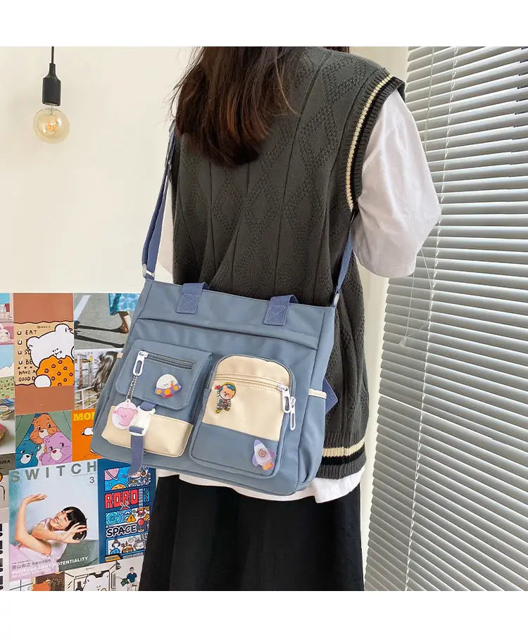 Waterproof Nylon Women's Shoulder Bag – Casual Crossbody Messenger Tote