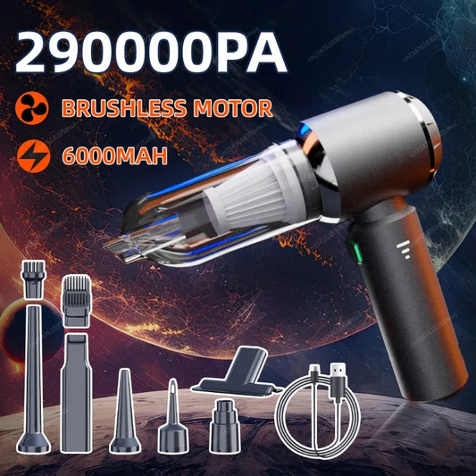 Portable Cordless Car Vacuum Cleaner – High Power Brushless Motor Handheld Vacuum & Air Duster
