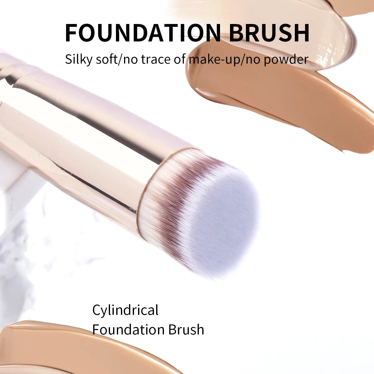 2PCS Foundation Brush Set – Liquid, Cream & Powder Makeup Brushes for Blending, Buffing, Contour & Concealer