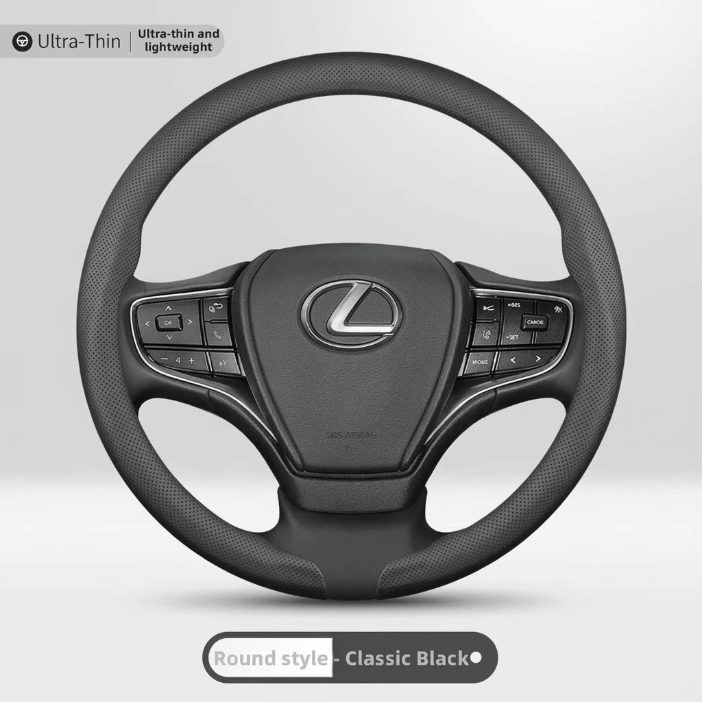 Textured Faux Leather Car Steering Wheel Cover, 38 cm