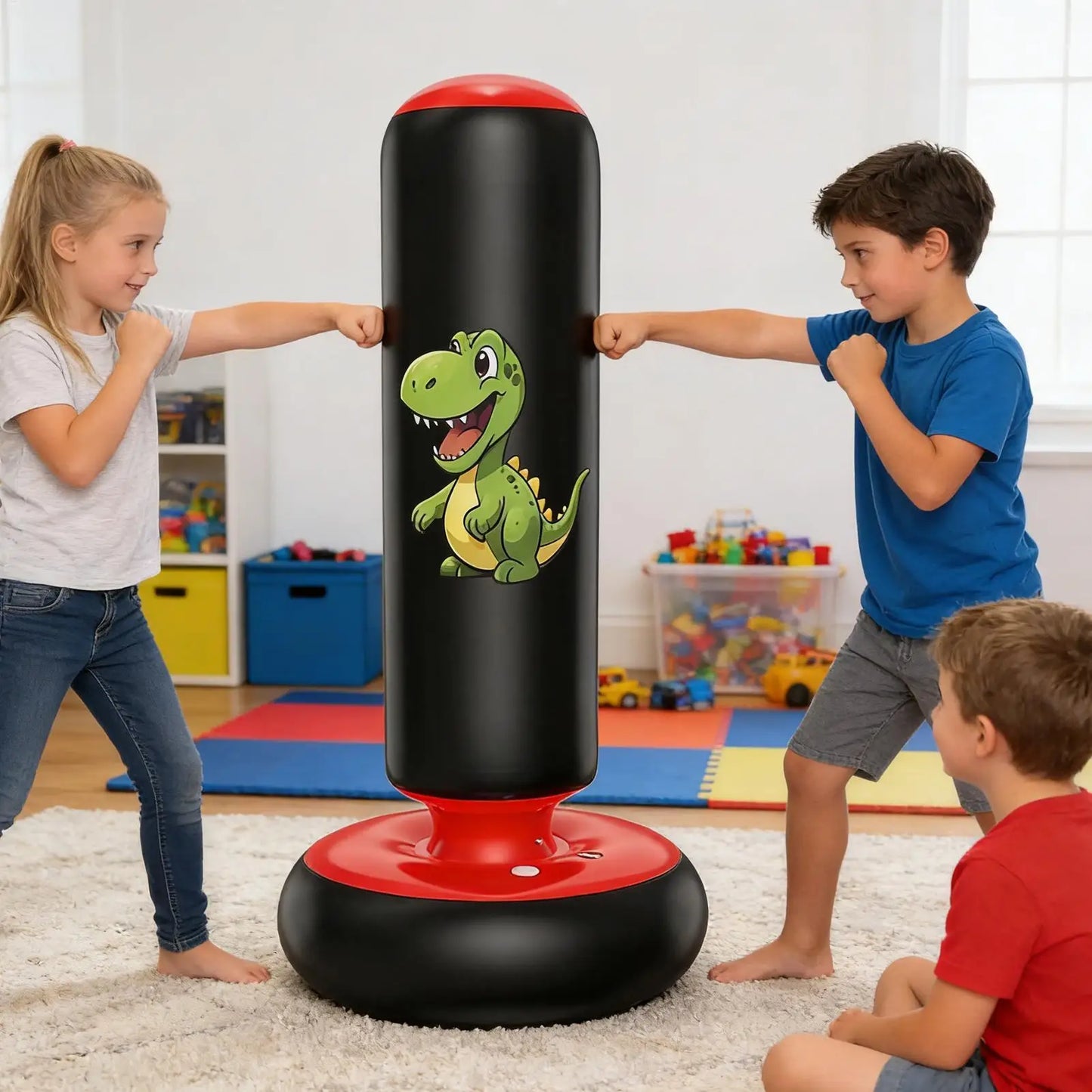 Kids Inflatable Punching Bag for Indoor Active Play