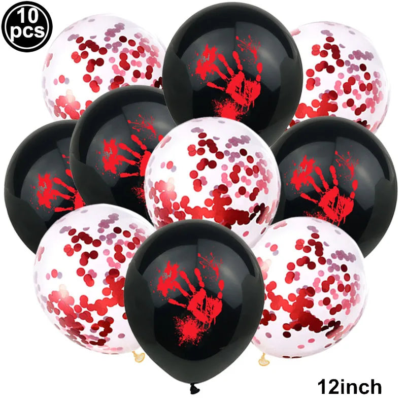 Halloween 12-Inch Latex Balloons for Spooky Party Decorations
