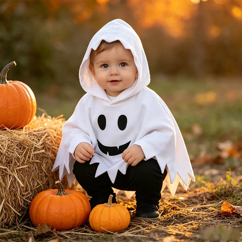 Halloween Ghost Hooded Costume Cape