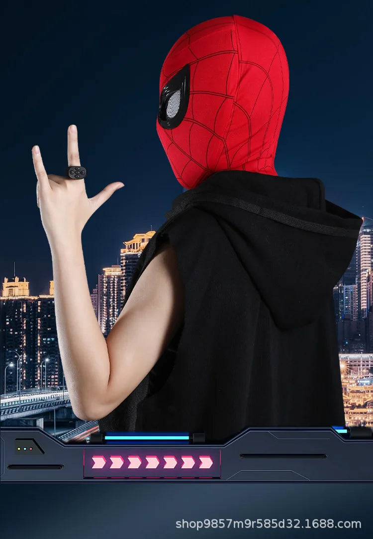 Marvel Miles Morales Spider-Man Moving Eyes Electronic Mask – 1:1 Cosplay Headgear with Remote Control