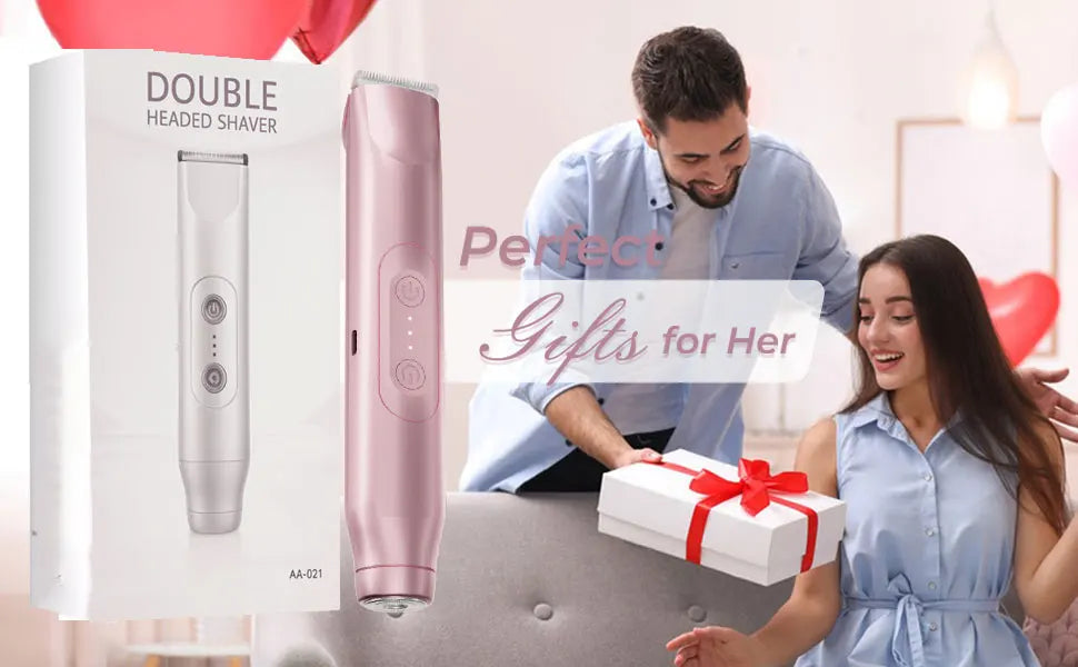 Electric Shaver for Women – 2-in-1 Epilator & Razor | Painless Hair Removal for Body, Legs, Face, Bikini & More