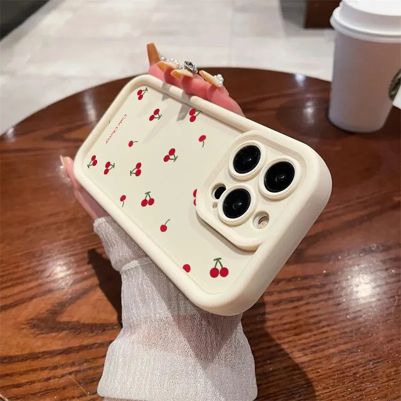 Cute Strawberry Cherry Silicone Phone Case for Motorola