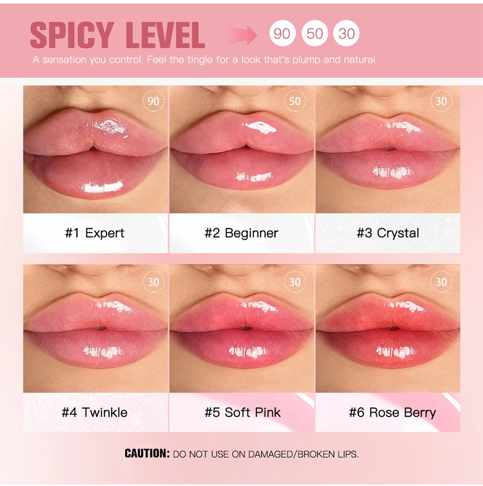 Hydrating Lip Plumper Gloss – Moisturizing Serum for Fuller, Smoother Looking Lips