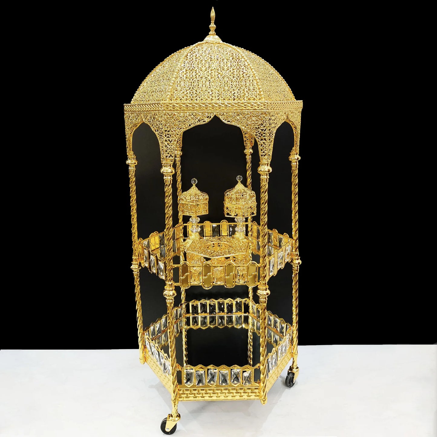 Middle Eastern Arabian Popular Eritrea Ethiopia Habesha Luxury Incense Burner – Aromatherapy Coffee Table Metal Ornament Set for High-End Home Décor