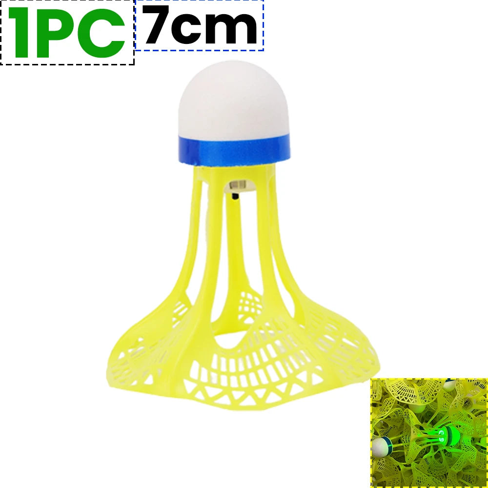 12 or 1 PCS LED Light-Up Badminton Shuttlecocks – Colorful Luminous Foam Badminton Balls for Kids and Sports