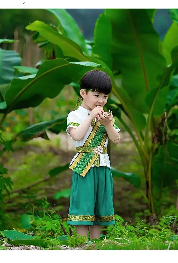 Boys’ Dai Ethnic Clothing Set – Traditional Children’s Costume for Festivals, Cultural Wear & Celebrations
