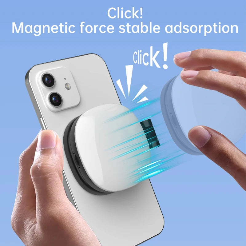 Magnetic Selfie Mirror Fill Light for Mobile Phones – Dual-Color Adjustable Reversible Stand