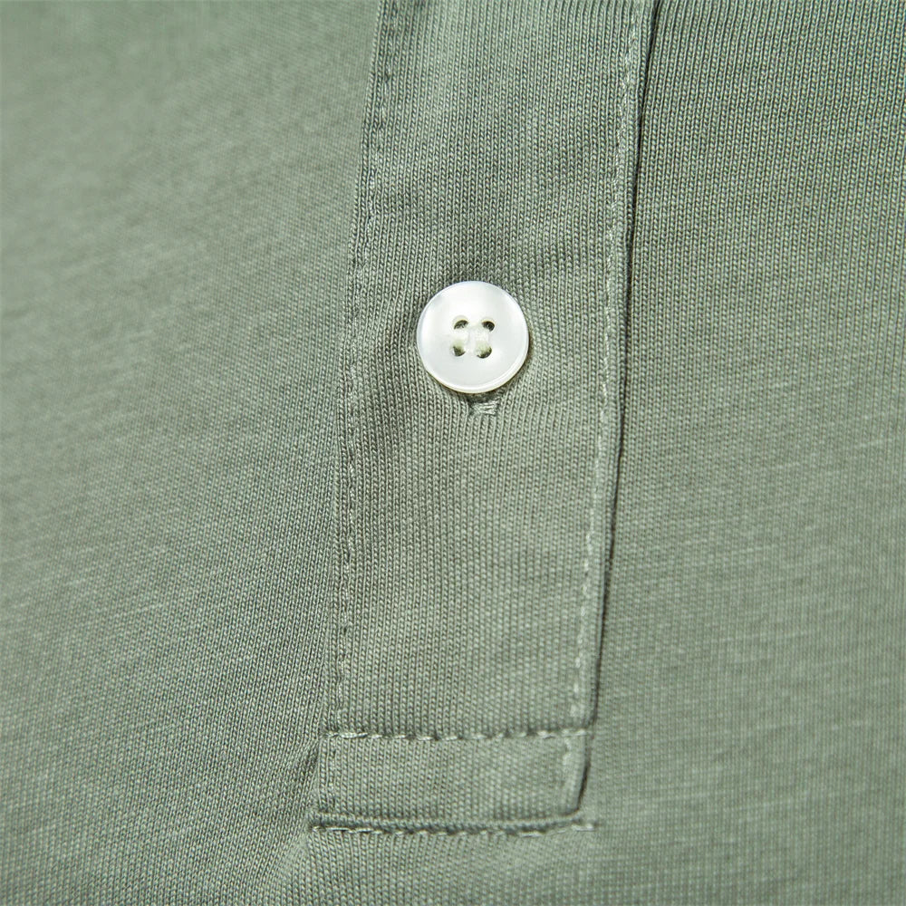 Men’s 100% Cotton Embroidered Polo Shirt – Solid Color Short Sleeve Summer Casual Social Polo