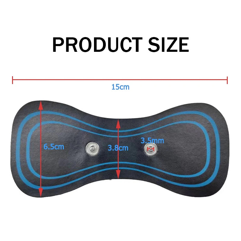 EMS Massager Gel Pads – Reusable Electrode Stickers for Muscle Relief & Neck Therapy