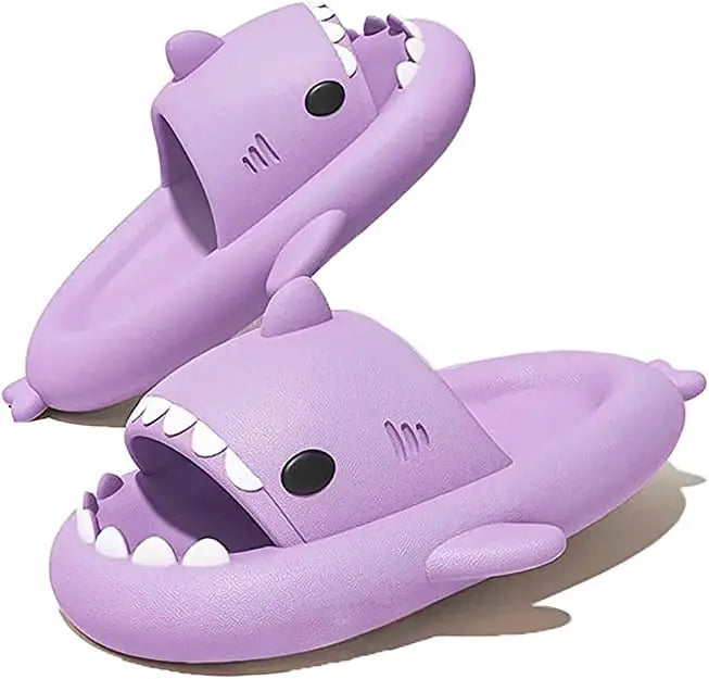 Shark Slides – Cloud Slippers for Men & Women | Summer Open-Toe Sandals | Anti-Slip Casual Beach, Pool & Shower Shoes