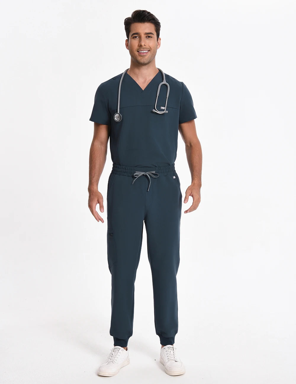 Men's Antibacterial Surgical Scrubs Set — Soft Breathable 2-Piece Medical Uniform
