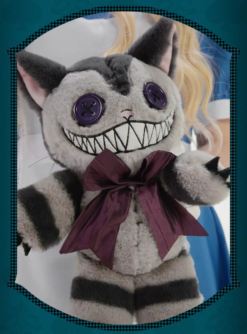 Official Cheshire Cat Plush Doll Funny Kawaii Cartoon Cat Pendant Collectible Stuffed Animal Birthday Gift