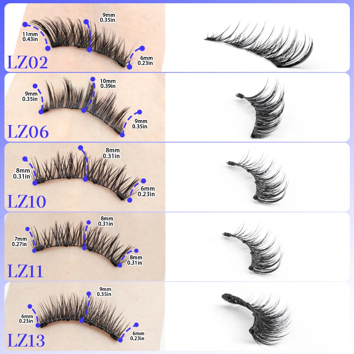 Magnetic Eyelashes Kit – Reusable 3D Mink Lashes | No Glue Needed | Long-Lasting Winged False Lashes with Applicator