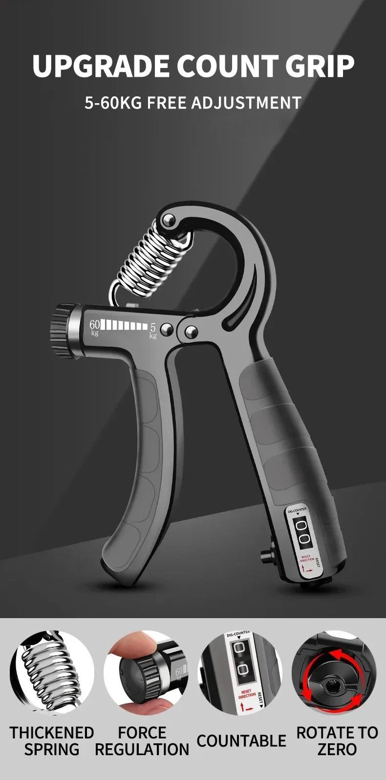 Hand Grip Strengthener and Finger Exerciser Set for Strength and Rehabilitation