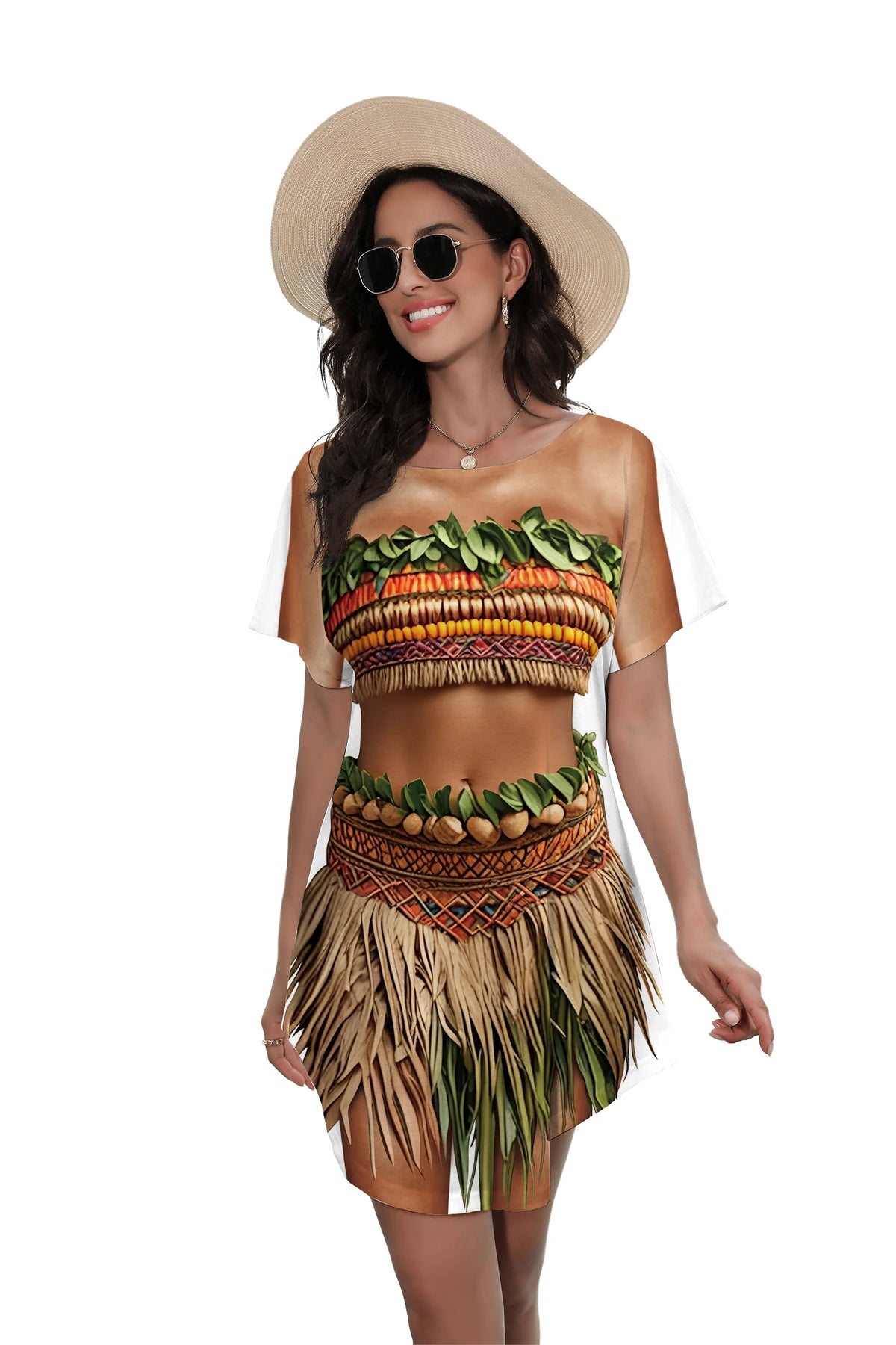 Tropical Hawaiian Cover-Up Dress for Women