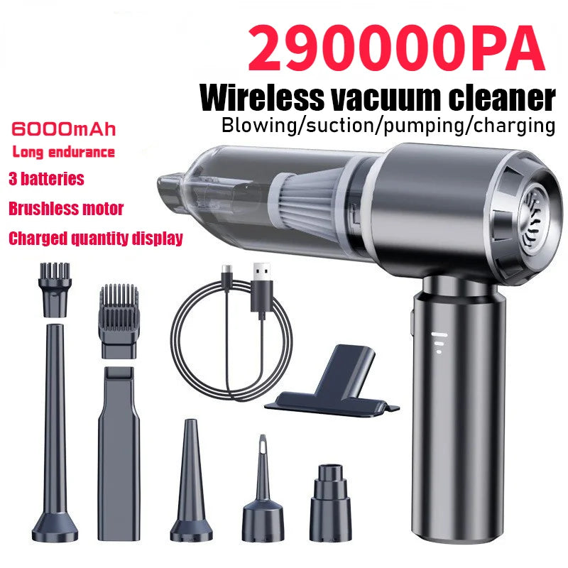 Portable Cordless Car Vacuum Cleaner – High Power Brushless Motor Handheld Vacuum & Air Duster