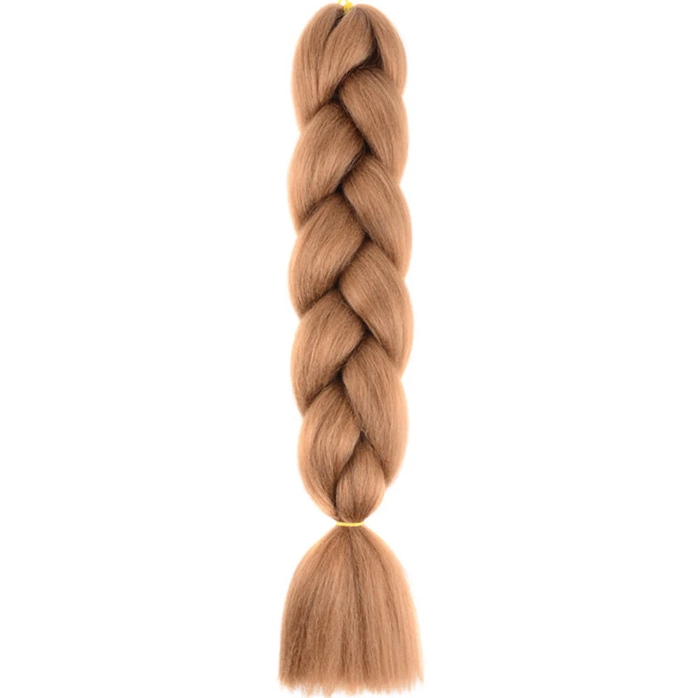 GlowStrands 24” Jumbo Braids for Kids & Adults – Ombre Kanekalon Hair Extensions, Easy Styling & Natural Feel