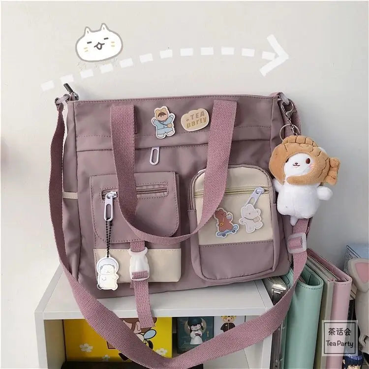 Waterproof Nylon Women's Shoulder Bag – Casual Crossbody Messenger Tote