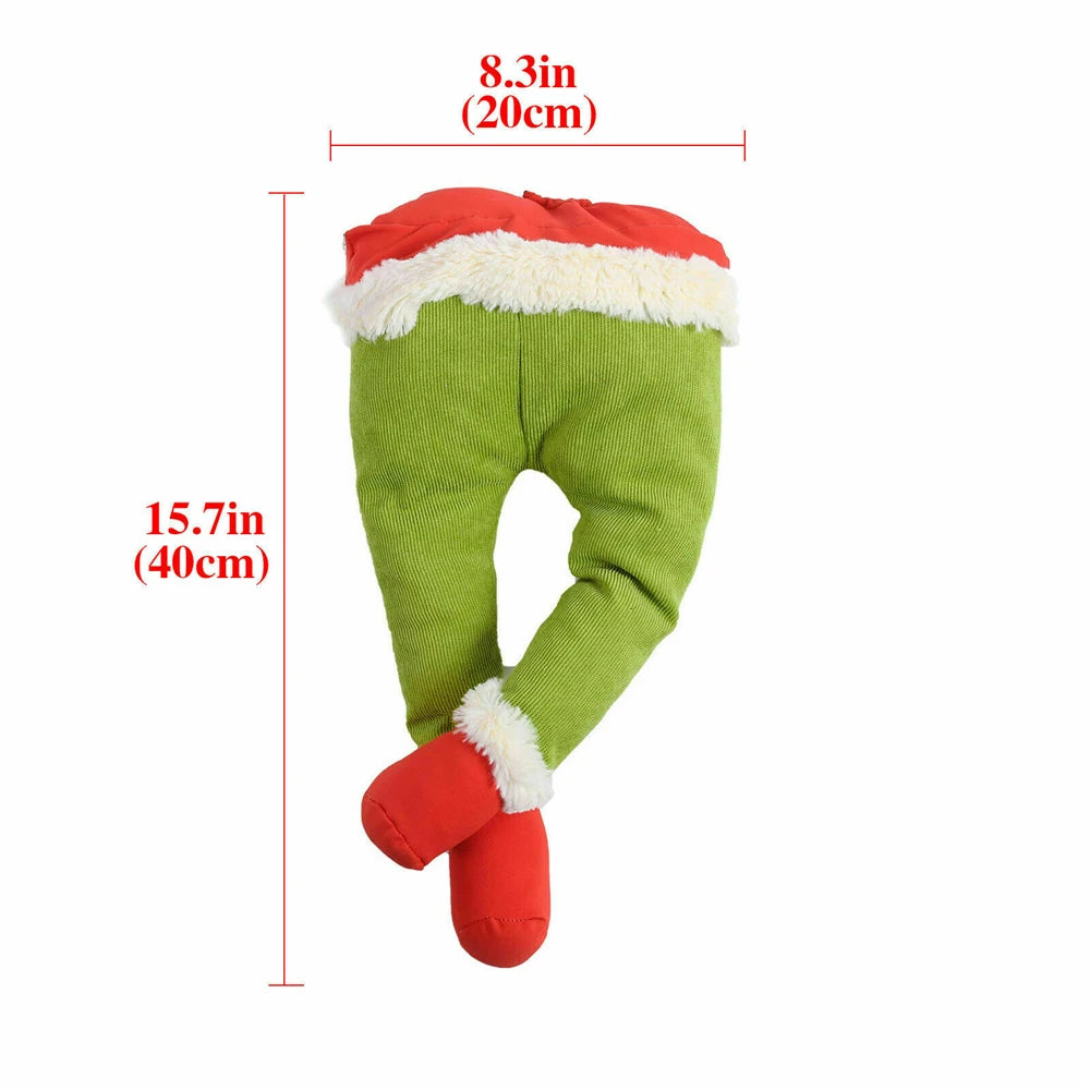 Christmas Elf Leg Plush Toy – Festive Tree Decoration & Holiday Home Decor