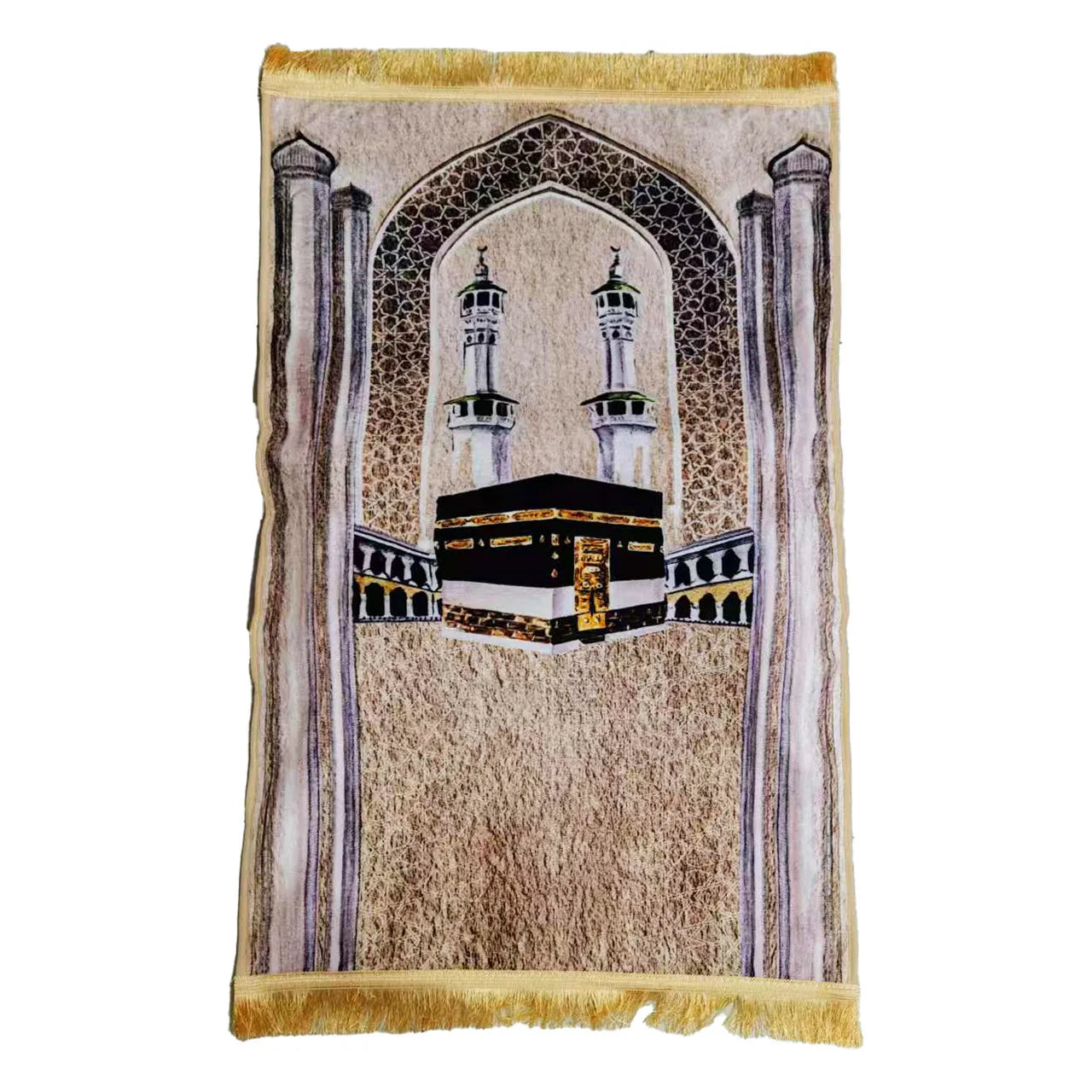 Islamic Prayer Rug 70×110cm Muslim Prayer Mat with Vintage Pattern and Tassels