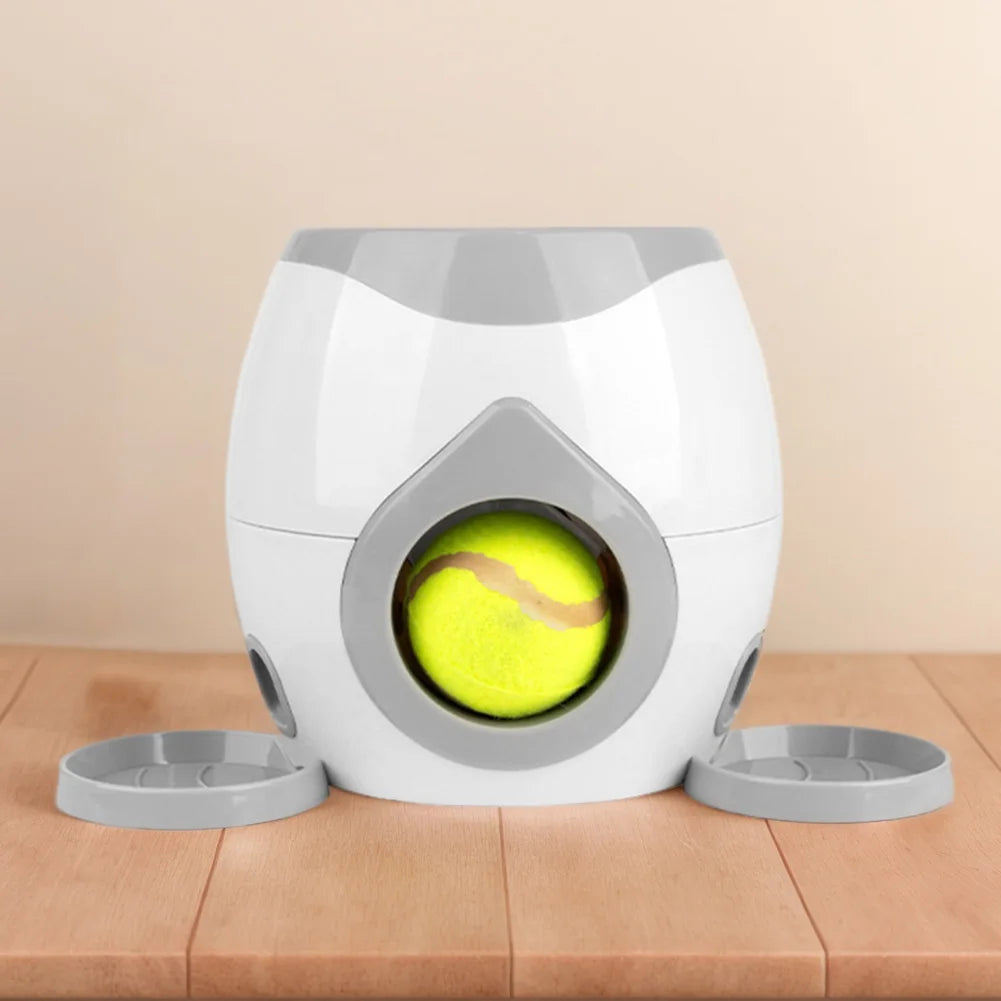 Dog Interactive Treat Dispenser Puzzle Toy with Tennis Ball Reward System