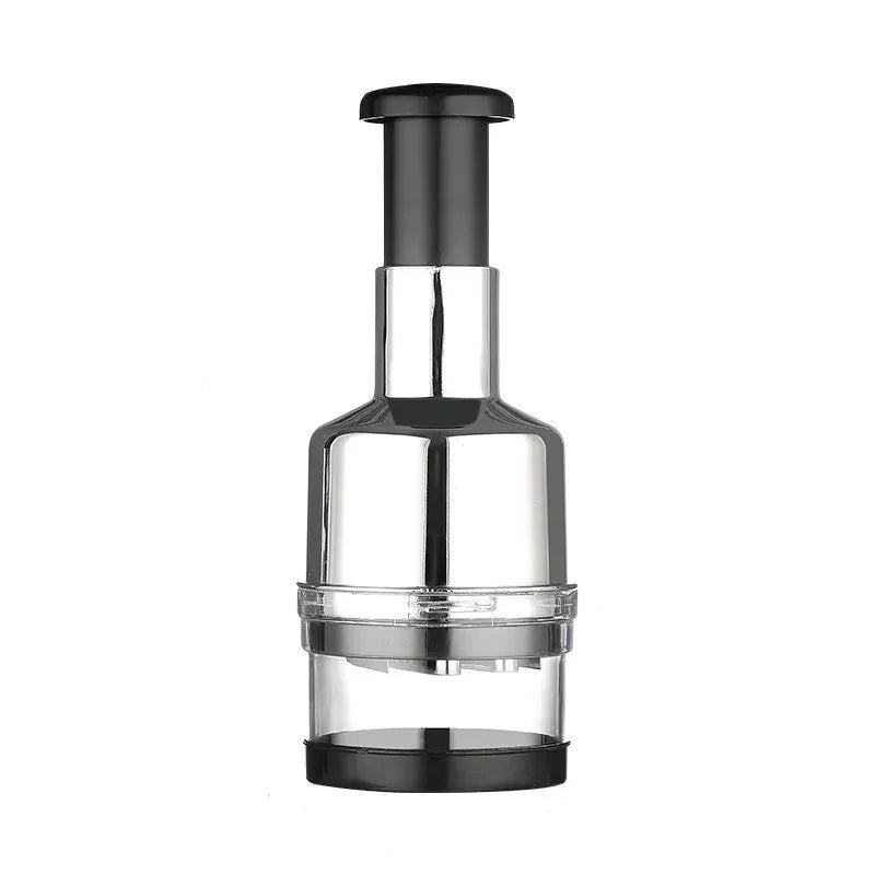 Manual Garlic Press & Onion Chopper – Hand Press Garlic Crusher, Fruit & Vegetable Mini Chopper, Kitchen Prep Tool