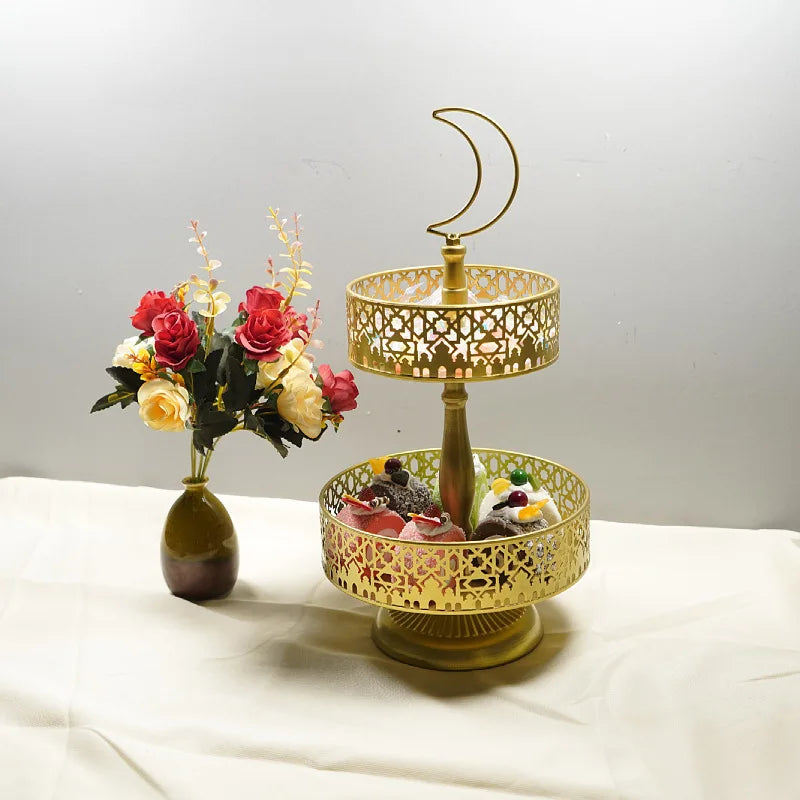 Three-Tier Castle Cake Stand – Multi-Layer Dessert Tray for Parties, Candy Display & Holiday Decoration