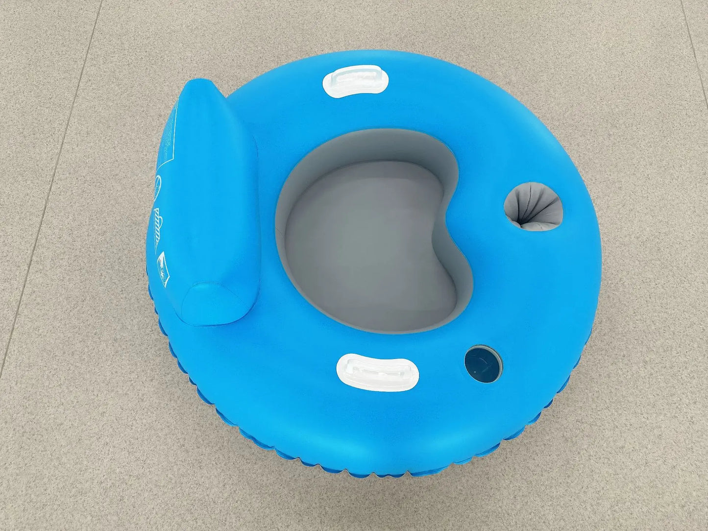 Inflatable Motorized Pool Lounger with Dual-Motor Propeller
