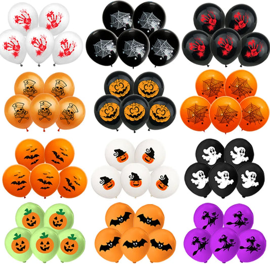Halloween 12-Inch Latex Balloons for Spooky Party Decorations
