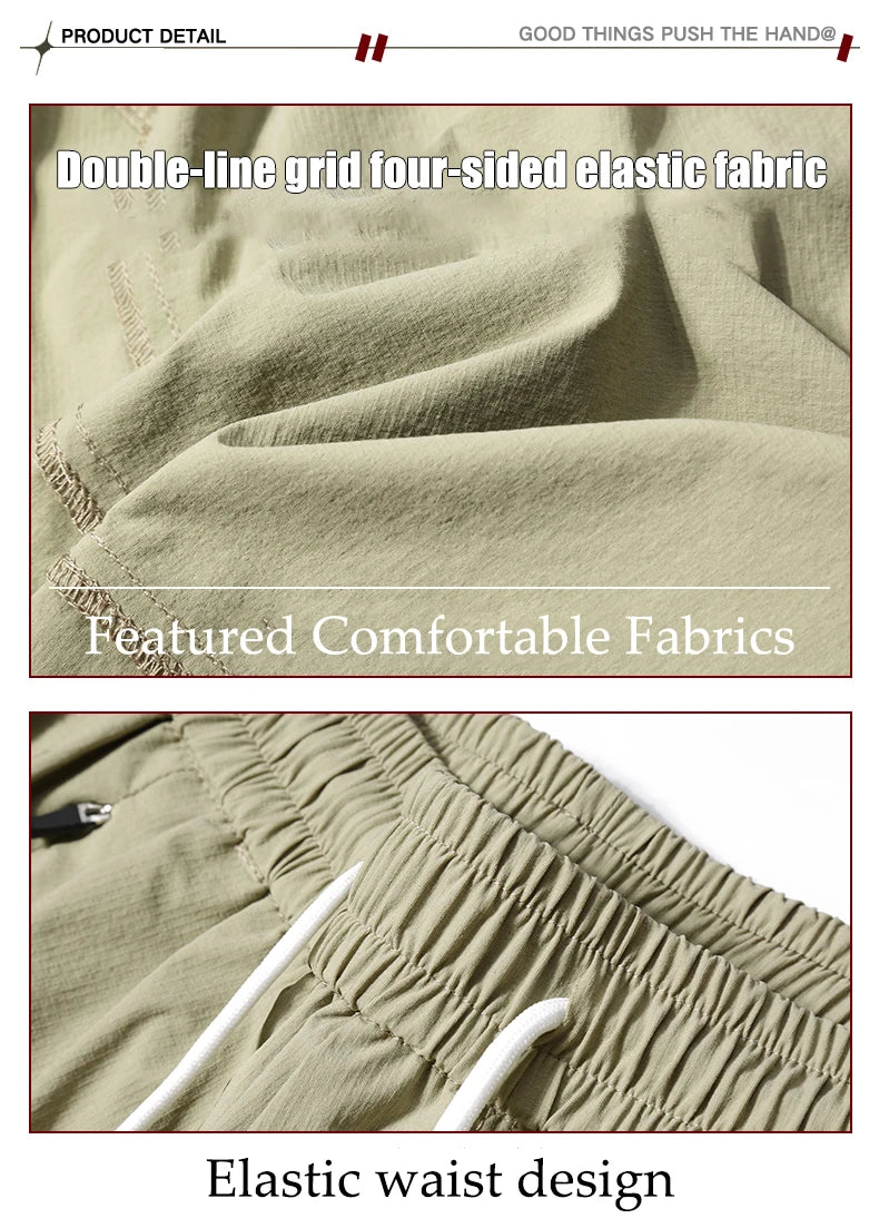 Men’s Casual Pants Loose Fit Straight Leg – Water-Resistant Everyday Trousers Spring Fashion