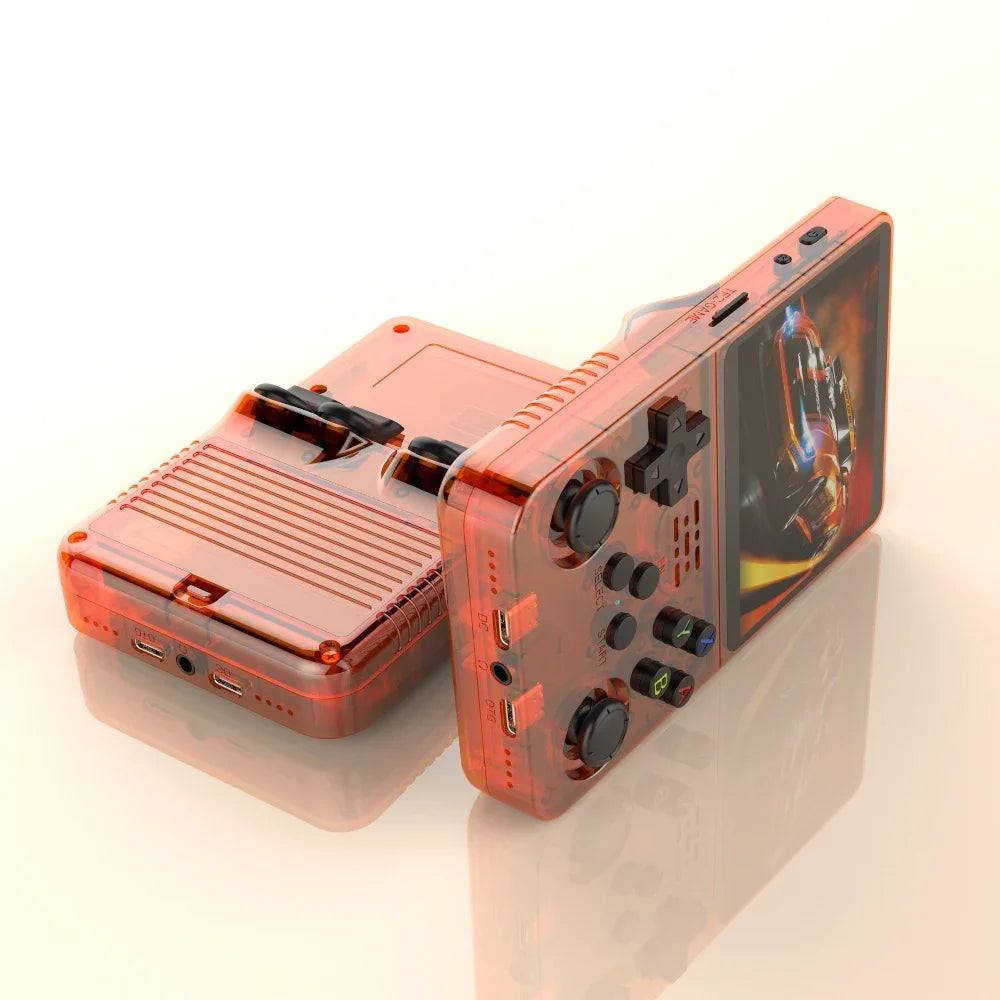 128GB R36S Handheld Retro Game Console – Open Source Linux System, 3.5" IPS Screen, Portable Pocket Gaming Player, Orange