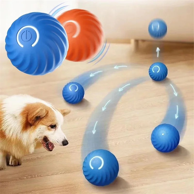 USB Rechargeable Interactive Pet Ball, Automatic Moving Toy for Puppies, Dogs, and Cats